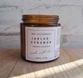 Świece - Świeca Sojowa Zapachowa Jabłko-cynamon 120ml 27h Drewniany Knot - miniaturka - grafika 1