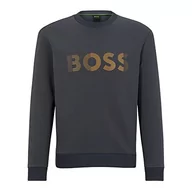 Bluzy męskie - BOSS bluza męska, Dark Grey27., 5XL - miniaturka - grafika 1
