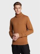 Swetry męskie - Tommy Hilfiger Golf MW0MW28048 Brązowy Regular Fit - miniaturka - grafika 1