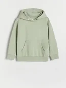 Bluzki dla dziewczynek - Reserved - Bluza z kapturem - jasnozielony - miniaturka - grafika 1