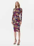 Sukienki - Just Cavalli Sukienka codzienna 79PAO952 JS531 Kolorowy Slim Fit - miniaturka - grafika 1