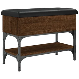 vidaXL Ławka na buty w kolorze brązowego dębu 62x32x45 cm Materiał drewnopochodny - Szafki na buty vidaXL Ławka na buty w kolorze brązowego dębu 62x32x45 cm Materiał drewnopochodny - Szafki na buty - miniaturka - grafika 1