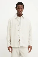 Koszule męskie - A.P.C. koszula sztruksowa surchemise boris męska kolor beżowy relaxed z kołnierzykiem klasycznym COHDW.H02811 - miniaturka - grafika 1