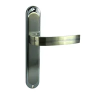 Klamki - Domino Klamka do drzwi wewnętrznych z długim szyldem Dekan Chrom Nikiel - miniaturka - grafika 1