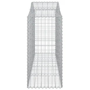 vidaXL Kosze gabionowe, 4 szt, 200x50x120/140 cm, galwanizowane żelazo - Ogrodzenia - miniaturka - grafika 6