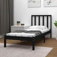 Łóżka - Lumarko Rama łóżka, czarna, lite drewno sosnowe, 75x190 cm, pojedyncza - miniaturka - grafika 1