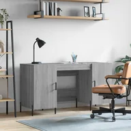 Biurka - vidaXL Biurko, szary dąb sonoma, 140x50x75 cm, materiał drewnopochodny - miniaturka - grafika 1