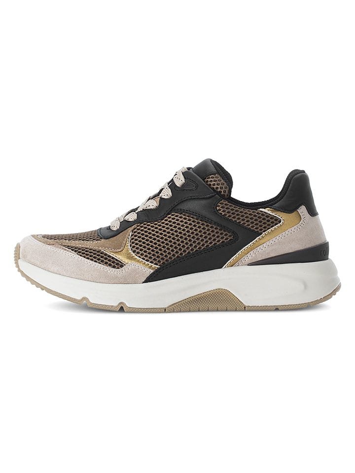 Gabor Sneakersy w kolorze złoto-czarnym