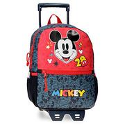 Plecaki szkolne i tornistry - Disney Mickey Get Moving plecak szkolny z wózkiem, wielokolorowy, 25 x 32 x 12 cm, poliester, 9,6 l, kolorowy, plecak szkolny z wózkiem, kolorowy, Plecak szkolny na kółkach - miniaturka - grafika 1