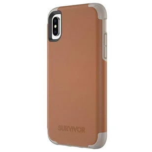 Griffin Survivor Prime Leather - Pancerne etui iPhone X (brązowy) - Etui i futerały do telefonów - miniaturka - grafika 1