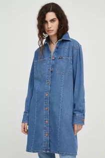 Sukienki - Wrangler sukienka jeansowa mini oversize - grafika 1