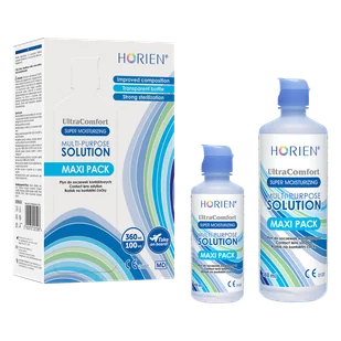 Horien Multi-Purpose Solution Ultra Comfort, płyn do soczewek kontaktowych, Maxi Pack, 360 ml + 100 ml - Płyny do soczewek kontaktowych - miniaturka - grafika 1