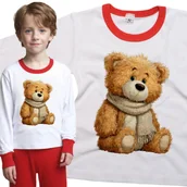 Piżamy dla dziewczynek - Piżama dziecięca Misiek Pluszowy W Szaliku Jesień Dzień Misia 86/92 - VoloDonum - miniaturka - grafika 1