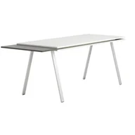 Biurka - Layers PLAN Biurko wysuwany środkowy blat, 1700 mm, biały / grafit 611162 - miniaturka - grafika 1