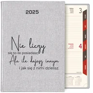 Notesy i bloczki - KALENDARZ TERMINARZ SREBRNY B5 2025 PREZENT DLA SUPER NAUCZYCIELA PLANER WZ - miniaturka - grafika 1