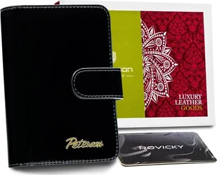 Peterson Mały skórzany portfel damski czerwony Peterson NoSize - Portfele - miniaturka - grafika 1