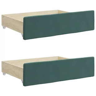 Sofa rozsuwana z szufladami, ciemnozielona, 90x200 cm, aksamit  Lumarko! - Łóżka Sofa rozsuwana z szufladami, ciemnozielona, 90x200 cm, aksamit  Lumarko! - Łóżka - miniaturka - grafika 2