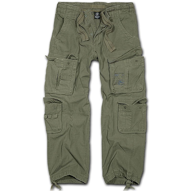 Brandit Spodnie Bojówki Pure Vintage Olive - S