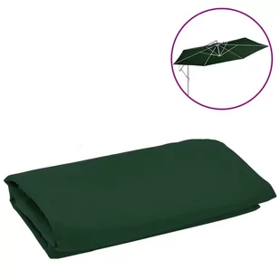 vidaXL Zamienne pokrycie parasola ogrodowego, zielone, 350 cm 313811 - Parasole ogrodowe - miniaturka - grafika 5