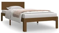 Łóżka - Pojedyncze drewniane łóżko miodowy brąz 90x200 C5-G12 - miniaturka - grafika 1