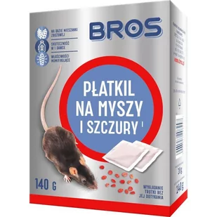 Bros Sp z o.o Płatkil na myszy i szczury 140g 1630 - Zwalczanie i odstraszanie szkodników - miniaturka - grafika 1