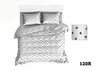 Pościel dla dzieci - Extrapościel Pościel bawełniana 90x120 R120 biała serca serduszka szare 274D - miniaturka - grafika 1
