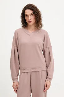BOSS bluza damska kolor brązowy gładka 50545647 - Bluzy damskie - miniaturka - grafika 1