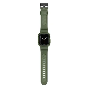 Kingxbar CYF537 2w1 pasek Apple Watch Ultra, SE, 8, 7, 6, 5, 4, 3, 2, 1 (49, 45, 44, 42  mm) z wbudowanym etui zielony - Akcesoria do smartwatchy - miniaturka - grafika 9
