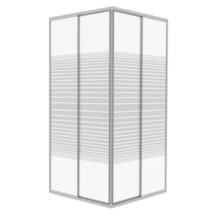 Kabina prysznicowa Komfort Multi 90x90x185 kwadratowa biały paski 101-03223-2-33 - Kabiny prysznicowe - miniaturka - grafika 1