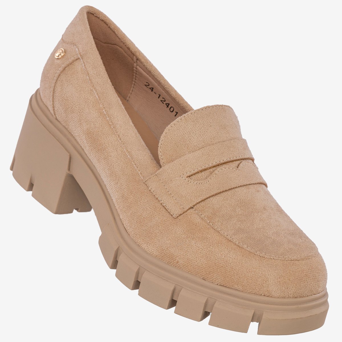 Mokasyny Damskie Buty Eleganckie Półbuty Beżowe Potocki 24-2-12401BG Beżowy 39