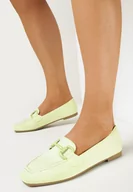 Mokasyny damskie - Jasnozielone Mokasyny Gelastos - miniaturka - grafika 1