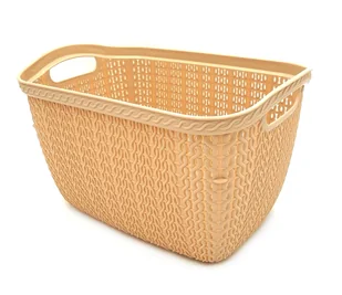 Koszyk Prostokątny Pojemnik Organizer Do Kuchni Łazienki Beżowy Cappuccino 10 L - Pojemniki kuchenne - miniaturka - grafika 1