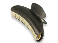 Ozdoby do włosów - Orientana, Klamra spinka do włosów podwójna złoto-grafitowa - miniaturka - grafika 1