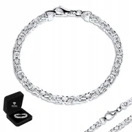 Bransolety męskie - GRUBA BRANSOLETA Męska Srebrna SREBRO pr. 925 Królewski 5mm/23cm - miniaturka - grafika 1