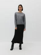 Swetry damskie - Reserved - Gładki sweter - szary - miniaturka - grafika 1