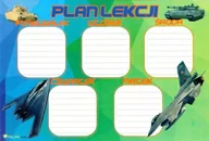 Szkolne artykuły papiernicze - INNI Polsyr. Samoprzylepny plan lekcji - miniaturka - grafika 1