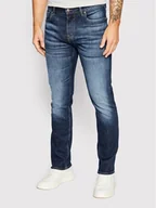 Spodnie męskie - Guess Jeansy Angeles M2YAN2 D4Q41 Granatowy Slim Fit - miniaturka - grafika 1
