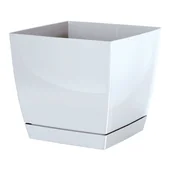 Donice - Prosperplast Doniczka Coubi 13,5cm x 13,5cm biała - miniaturka - grafika 1