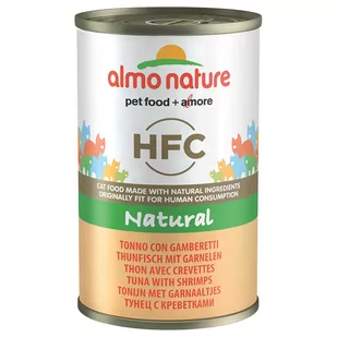 Almo Nature HFC, 6 x 140 g - Tuńczyk i krewetki - Mokra karma dla kotów - miniaturka - grafika 1
