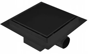 Mexen Flat wpust podłogowy kwadratowy 12 x 12 cm czarny - 1710012 - Odpływy liniowe - miniaturka - grafika 1