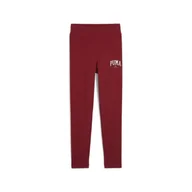 Spodnie i spodenki dla dziewczynek - Młodzieżowe legginsy PUMA SQUAD PUMA Intense Red - miniaturka - grafika 1