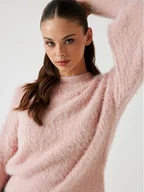 Swetry damskie - Guess Sweter 167547 Różowy Classic Fit - miniaturka - grafika 1