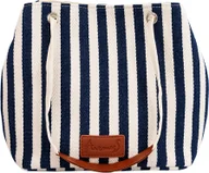 Torby podróżne - Torba na ramię Anemoss, damska torba na ramię, torba podróżna, prezent dla kobiet i dziewcząt, torba do ręki i na ramię, torba na zakupy w kształcie wiadra, duża pojemność, granatowa w paski - miniaturka - grafika 1