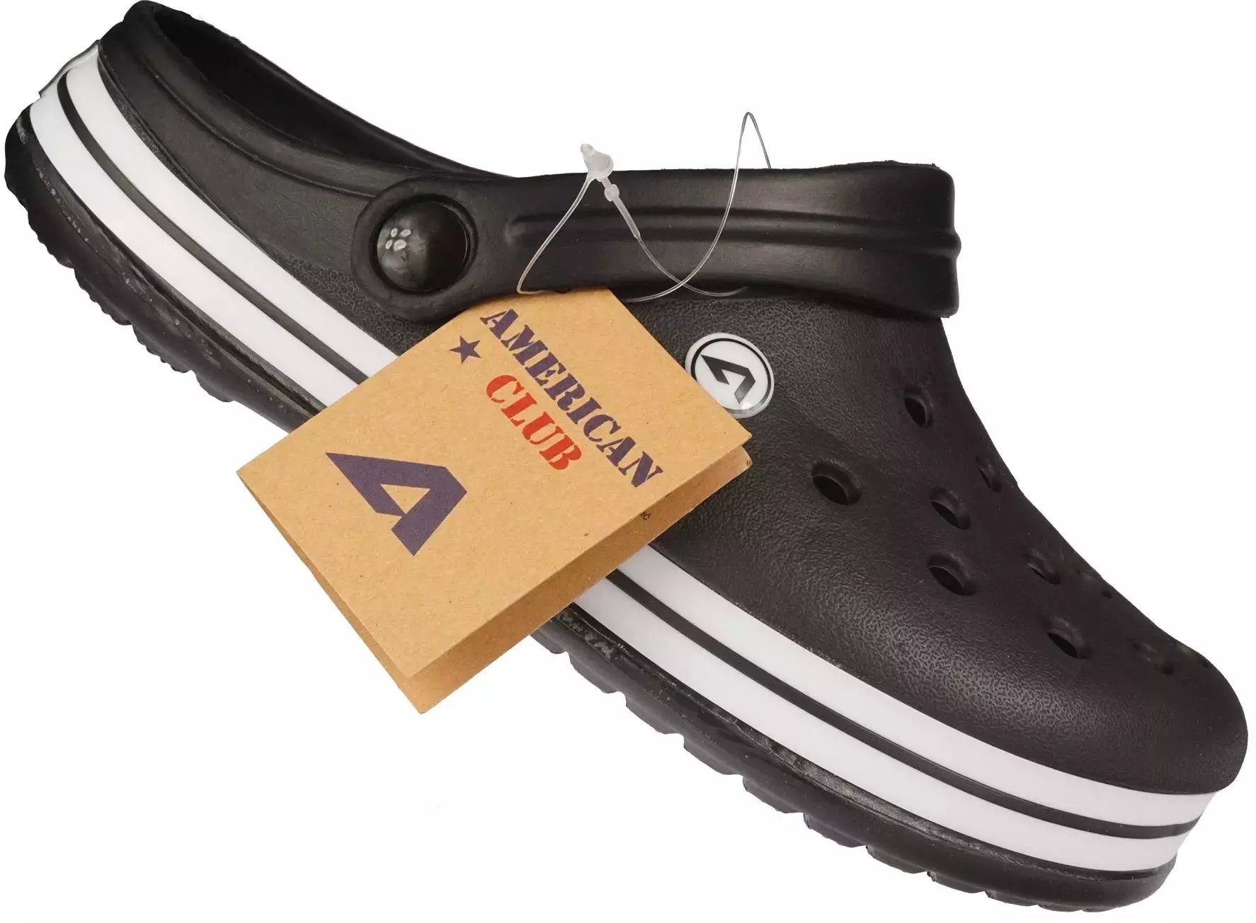 American Club Dziecięce klapki basenowe American Club NH-03/24 czarne 35