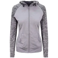 Bluzy sportowe damskie - Damska Bluza Z Kapturem Z Kontrastowym Zamkiem Błyskawicznym - miniaturka - grafika 1