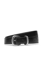 Paski - Calvin Klein Pasek Damski Sarah 2 Piece Logo Buckle Belt 25Mm LV04K7012G Czarny - miniaturka - grafika 1