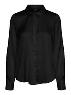 Bluzki damskie - VERO MODA Vmnoa Ls Shirt Ga Noos Bluzka damska, czarny, XL - miniaturka - grafika 1