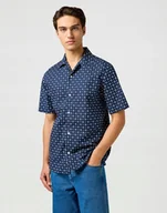 Koszule męskie - WRANGLER SS RESORT SHIRT BLUE GEO 112362763 XL - miniaturka - grafika 1