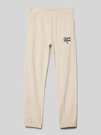 Spodnie i spodenki dla chłopców - Spodnie dresowe z wyhaftowanym logo - miniaturka - grafika 1