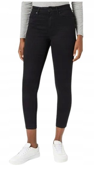 VERO MODA SPODNIE JEANSOWE DAMSKIE CZARNE 7/8 28 JGI